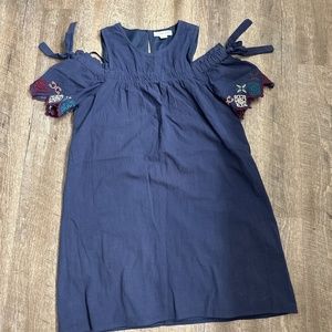 Fun, cold shoulder dress